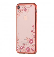iPhone 7 / 8 Diamonds flowers - Różowy