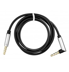 Kabel AUDIO mini-jack kątowy 3,5mm 4-pin AUX 1m
