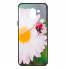 Etui Galaxy J6 2018 Glass Case Kwiaty