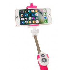 Kijek Selfie Stick TripPod z Pilotem Bluetooth Różowy